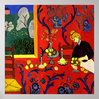 Dessert: Harmony in Red (Röda rummet) Matisse Poster