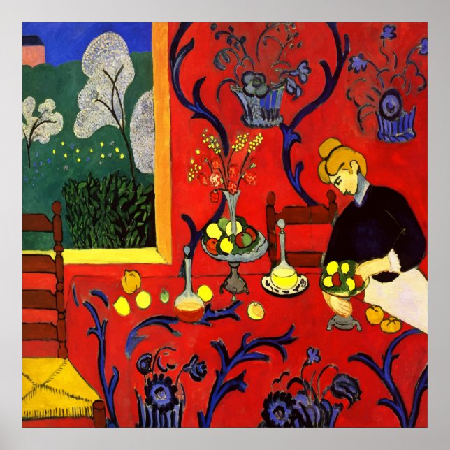 Dessert: Harmony in Red (Röda rummet) Matisse Poster (Framsidan)