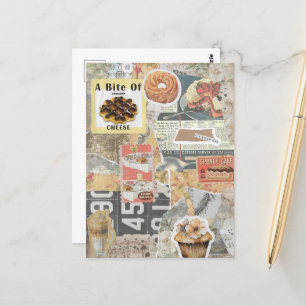 Dessert & Kaffe Vintage Ephemera Dekoupage Vykort