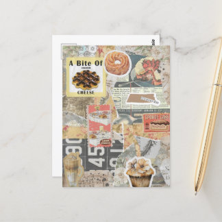 Dessert & Kaffe Vintage Ephemera Dekoupage  Vykort