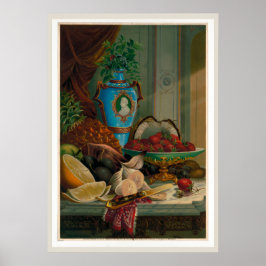 Dessert. Kromolitografier; fortfarande liveavtryck Poster