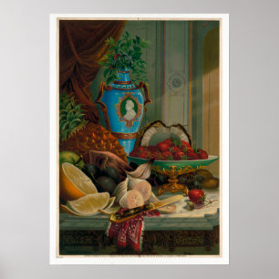 Dessert. Kromolitografier; fortfarande liveavtryck Poster