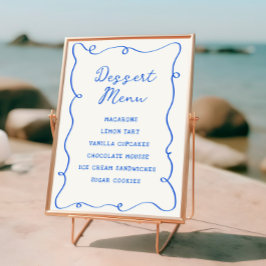 Dessert-menyn Hand plockade Blue Ram Poster