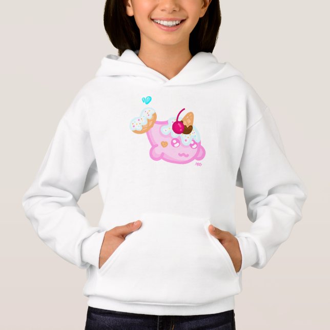 Dessert Narwhal Hoodie T Shirt (Framsida)
