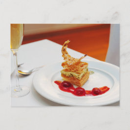 Dessert på restaurang vykort