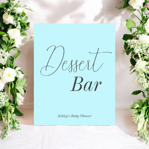 Dessert Pub Blue Black Shower Poster