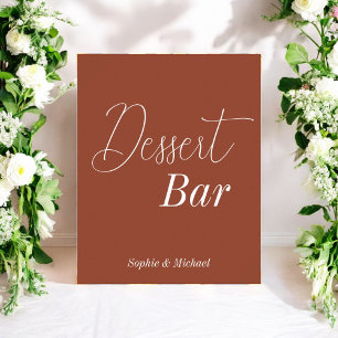 Dessert Pub Brown Bröllop Terracotta Poster