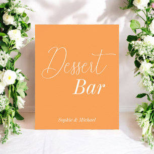 Dessert Pub Orange Baby Shower Bröllop Poster