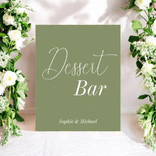 Dessert Pub Sage Grönt Baby Shower Bröllop Poster