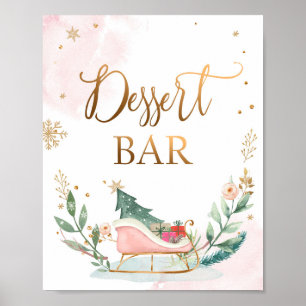 Dessert Pub Sweet Food Sleigh Girl Birthday Sign Poster