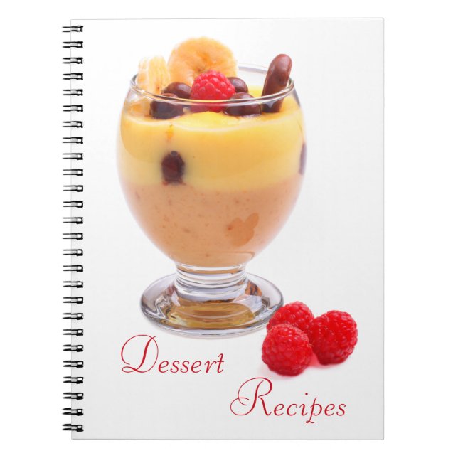Dessert Recept-anteckningsbok Anteckningsbok (Framsidan)