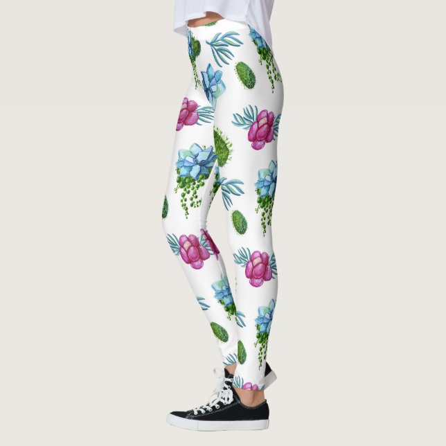 Dessert Rosa Berries | Botanical Boho Blommigt Leggings (Vänster)