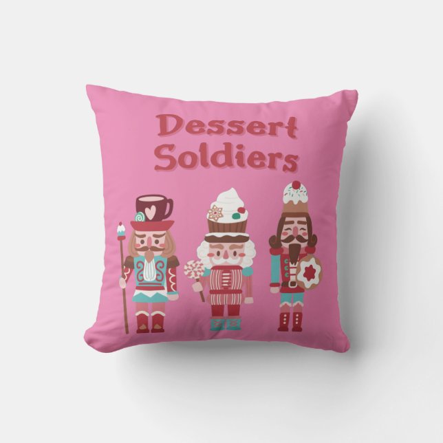 Dessert Soldier Nutcrackers Dekorativ kudde (Framsida)