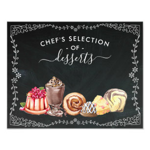 Dessert Station   Bröllop-skylt Fototryck