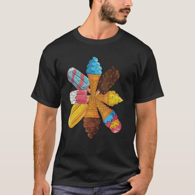 Dessert Sweet Foodie Ice Cream Summer Food Ice Cr T Shirt (Framsida)