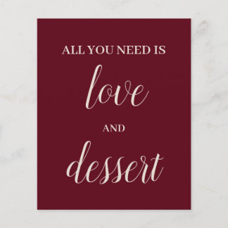 Dessert Table Sign