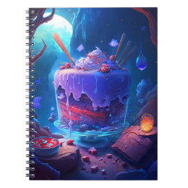 DESSERT x DESERT - Delicious Cake Fantasy Art Anteckningsbok