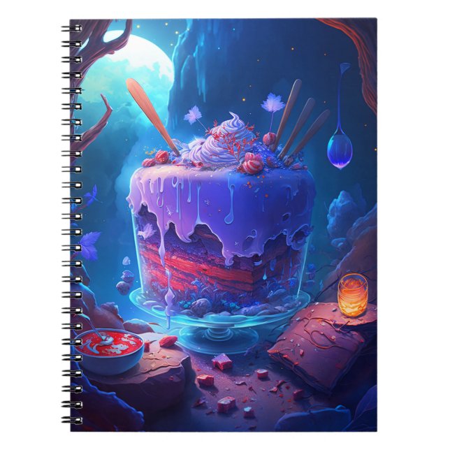 DESSERT x DESERT - Delicious Cake Fantasy Art Anteckningsbok (Framsidan)