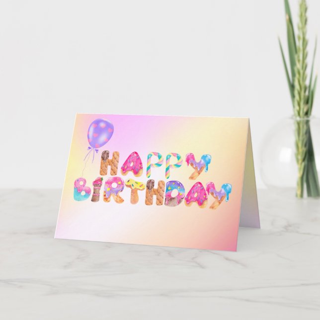 Desserter av sötsaker i Lycklig Kort (Framsida)