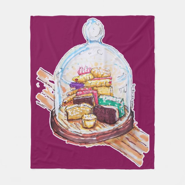 Desserter under Glasdagé Fleecefilt (Framsidan)