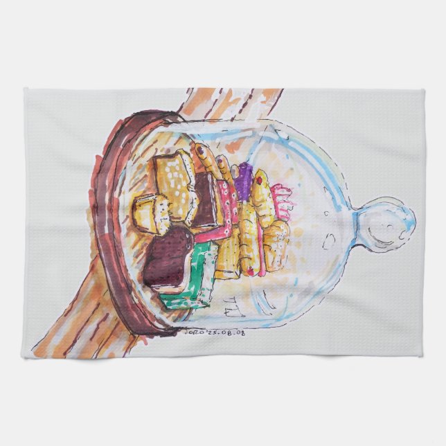 Desserter under Glasdagé Kökshandduk (Horisontell)