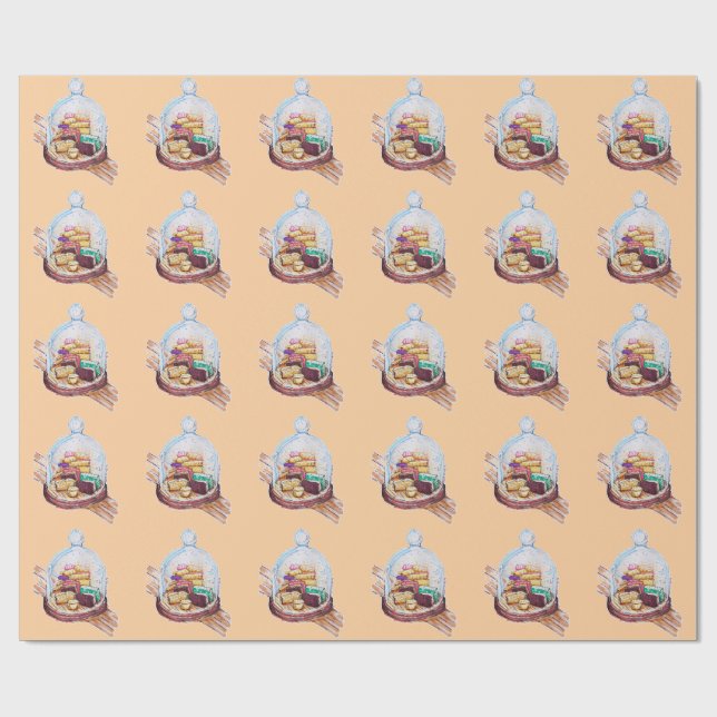 Desserter under Glasdagé Presentpapper (Platt)