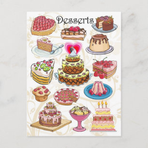 Desserter Vykort