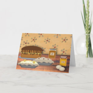 Desserterar Thanksgiving Card Helgkort