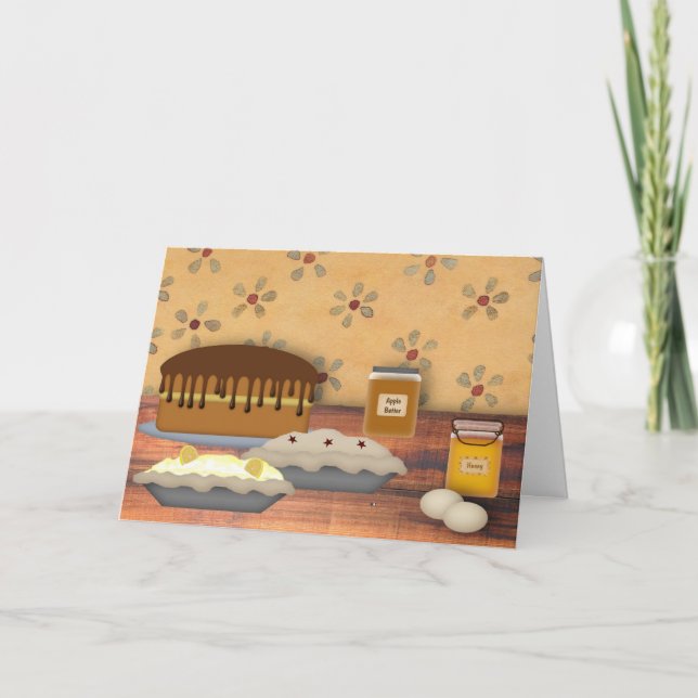 Desserterar Thanksgiving Card Helgkort (Framsida)