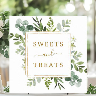 Desserttecken för botaniska Guld-sötsaker och tret Poster
