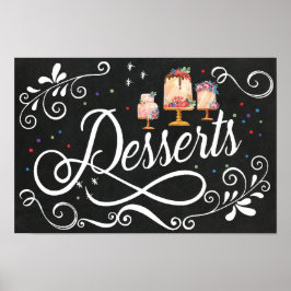 Desserttecken Poster