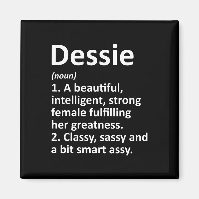 Dessie Definition Personlig Namn Funny Christma Magnet (Framsidan)