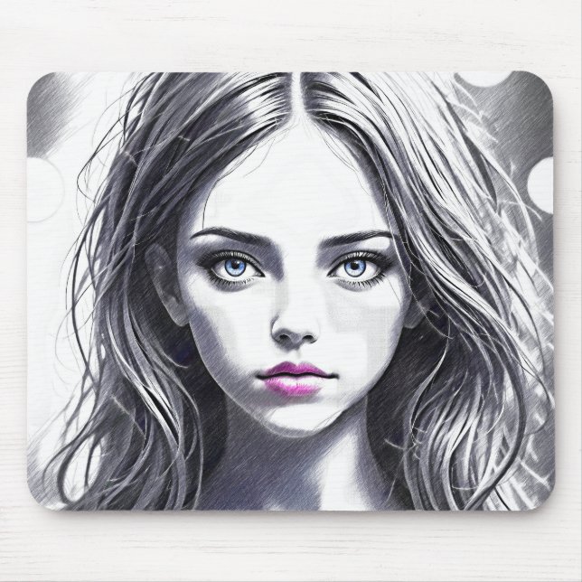  Dessin d'une jeune fille au regard envoûtant Musmatta (Framsidan)
