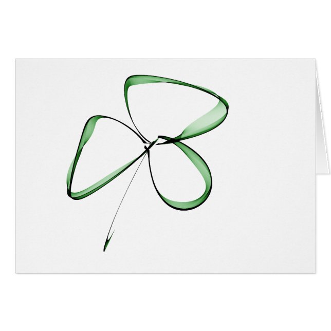 dessin mignon petit trèfle hälsningskort (Framsidan Horizontal)