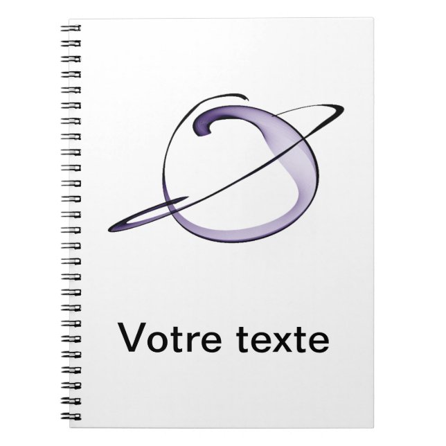 dessin mignon petite planète anteckningsbok med spiral (Framsidan)