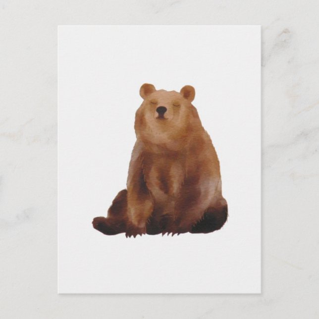 Dessin ours brun vykort (Framsida)