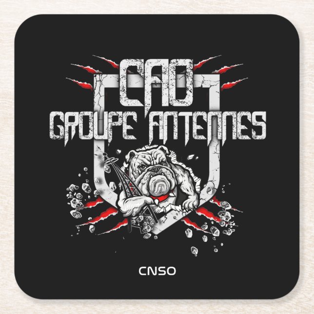 DESSOUS DE VERRE ANTENNES UNDERLÄGG PAPPER KVADRAT (Framsidan)