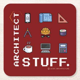 Dessous-de-verre Architect Stuff Underlägg Papper Kvadrat