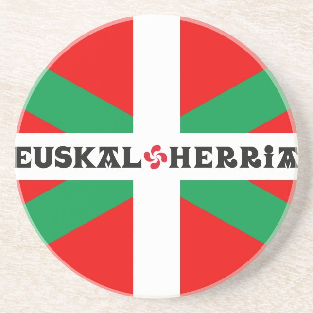 Dessous de verre Drapeau Basque "Ikkurina" Underlägg Sandsten (Framsidan)