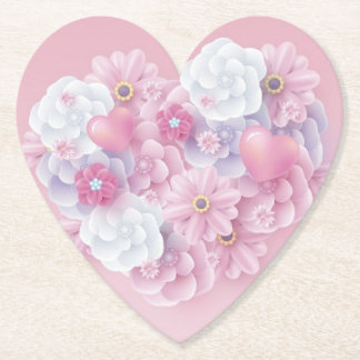 Dessous-de-verre en papier cœur underlägg papper