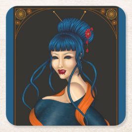 Dessous-de-verre en papier underlägg papper kvadrat