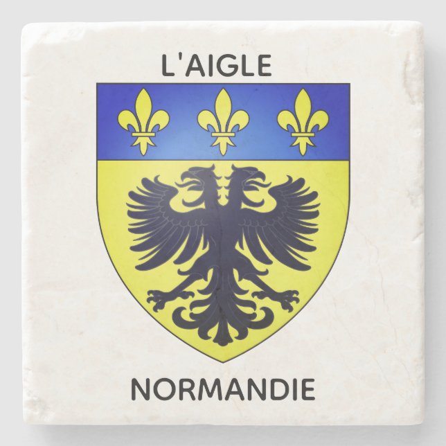 Dessous de verre en pierre - Blason de L'Aigle Stenunderlägg (Framsidan)