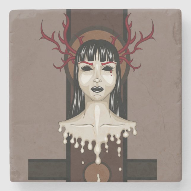 Dessous de verre en pierre stenunderlägg (Framsidan)