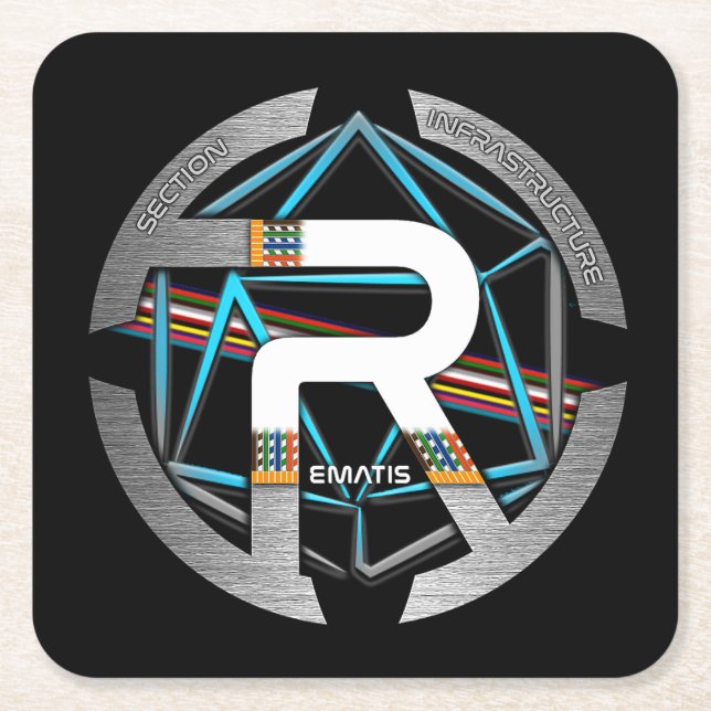 DESSOUS DE VERRE REMATIS UNDERLÄGG PAPPER KVADRAT (Framsidan)