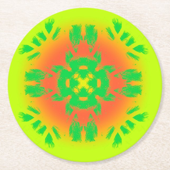 dessous de verre underlägg papper rund (Framsidan)