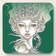 Dessous de verres plastique dur Déesse des arbres 