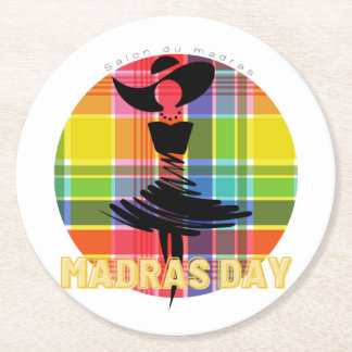 Dessus de verre en papier madras day  underlägg papper rund