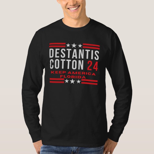 DeStantis Cotton 2024 Keep America Florida Electio T Shirt (Framsida)