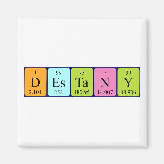Destany periodisk magnet bord namn (Framsidan)