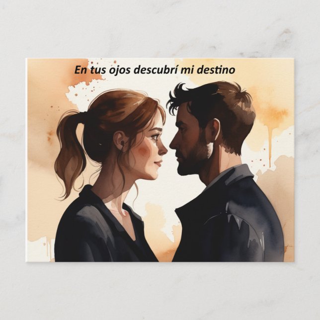 Destellos de Miradas: Ilustración en Acuarela que  Helg Vykort (Framsida)